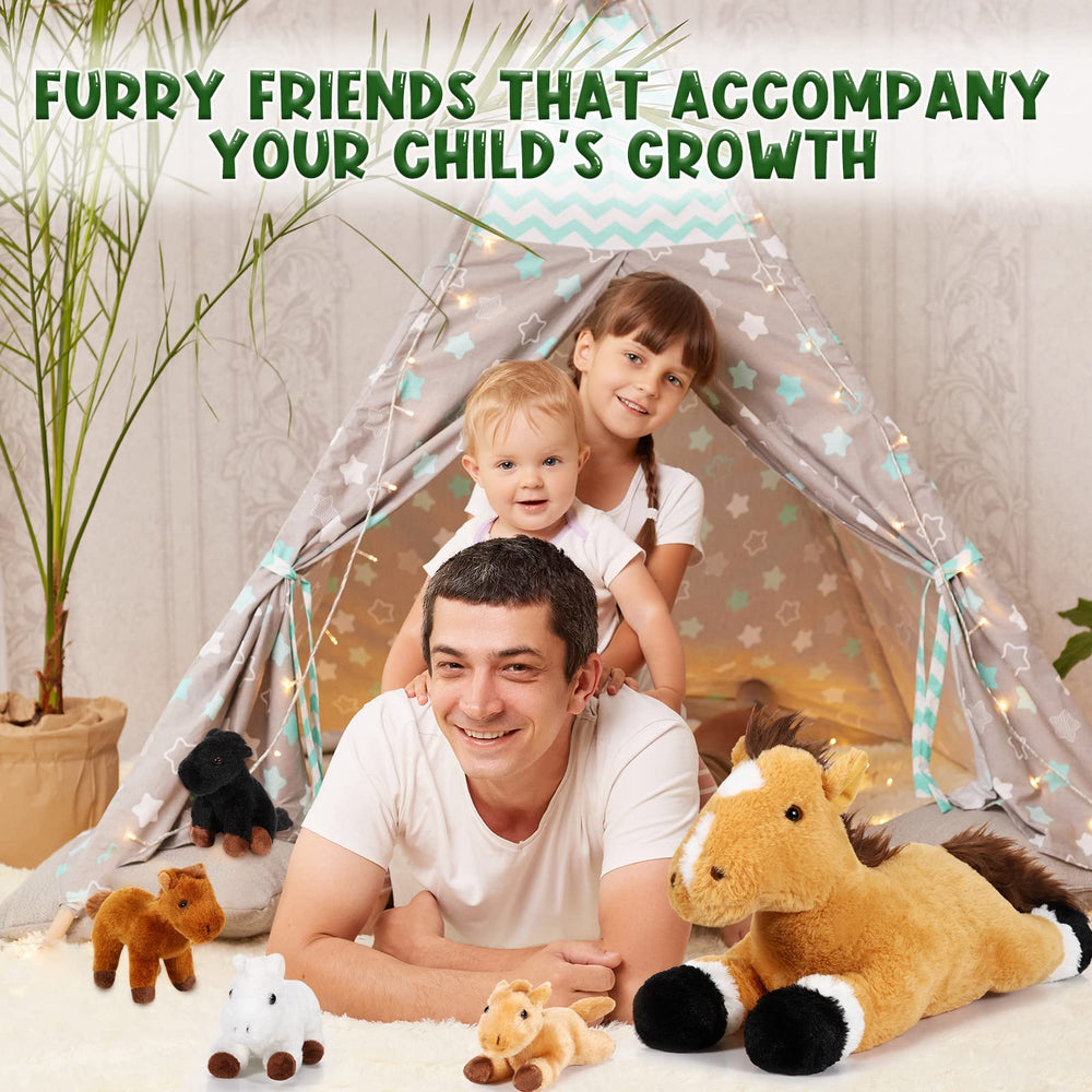 Lenwen zippered belly horse plush highlights a playful reveal feature.