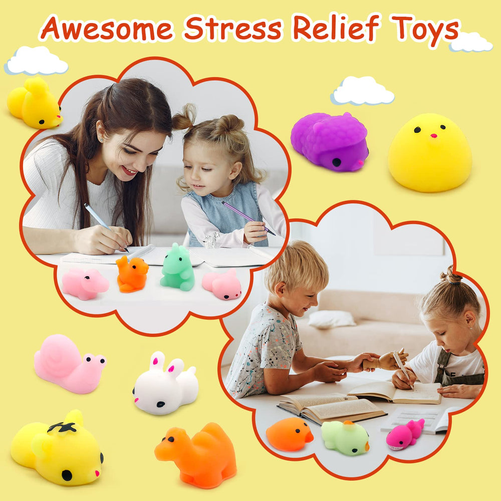 LENYOQIN fruit and vegetable squishies in bright colors for imaginative play.