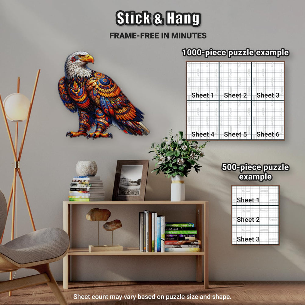 LEOGOR adhesive-back backing fits cardboard and wood puzzles clearly.