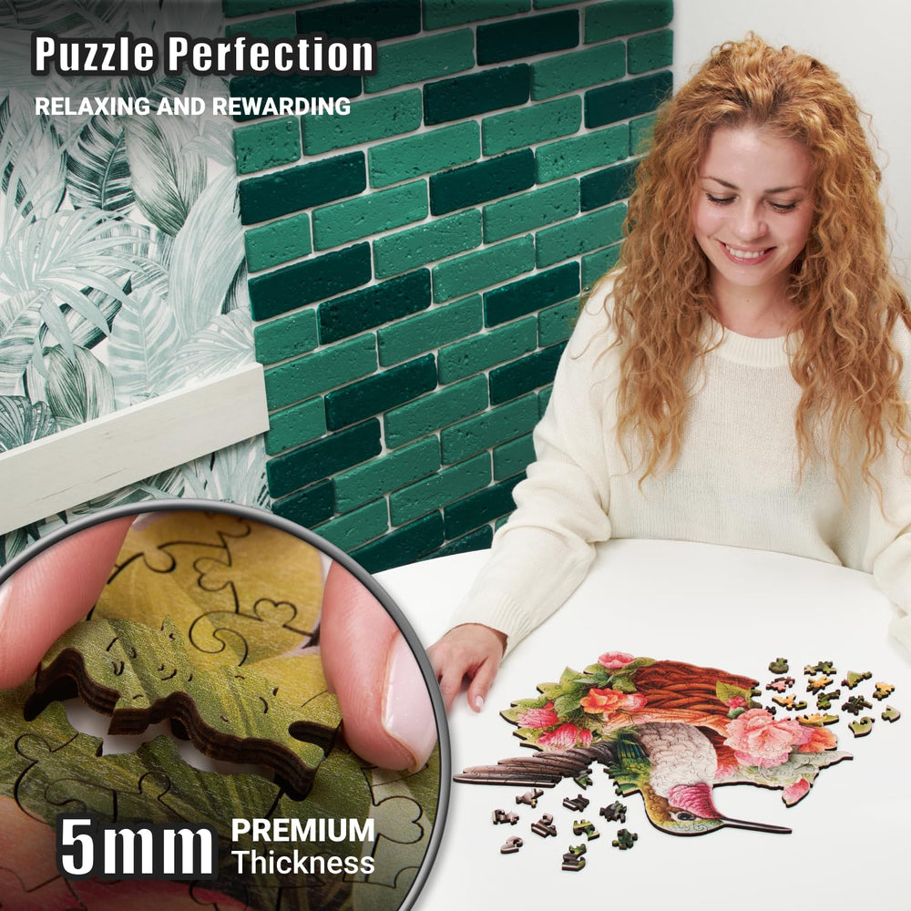 LEOGOR wooden puzzle-5mm board highlights premium thickness for durable, satisfying assembly.