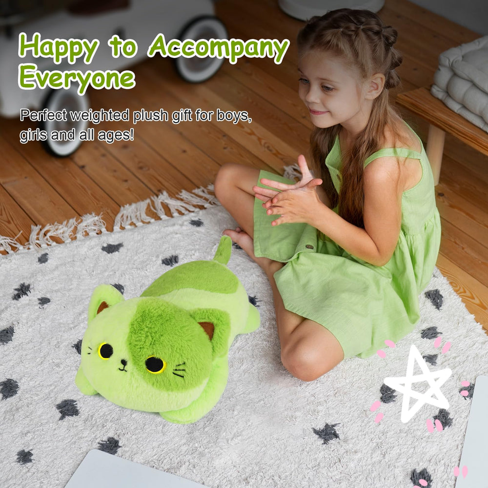 Leokawin weighted cat toy ideal for kids' cuddles and imagination.