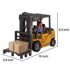 Leopmase kids benefit from engaging play with the durable RC forklift