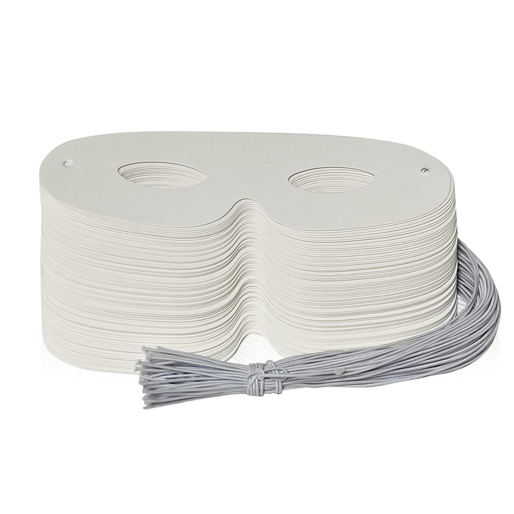 Lependor white eye mask 72-pack ready for DIY party decor and costume crafting.