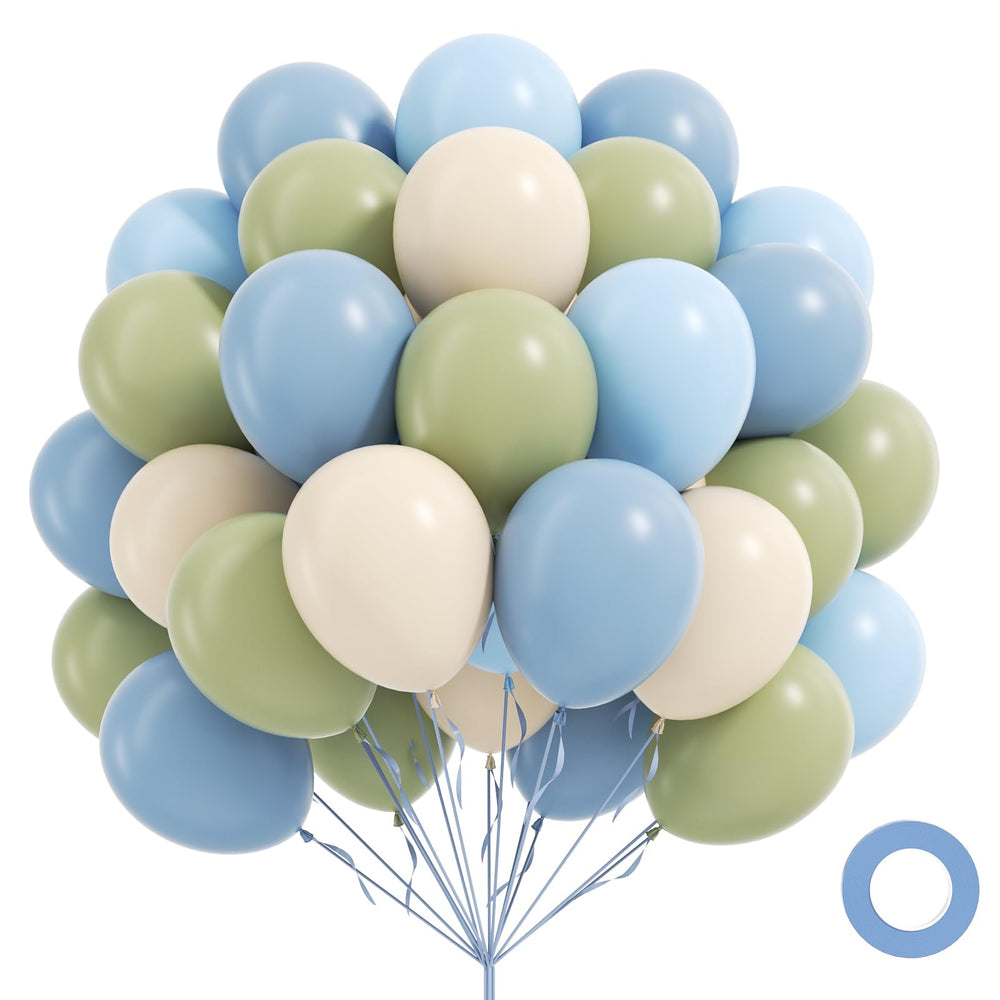 Leraqertra dusty blue balloons for elegant baby shower or birthday decor