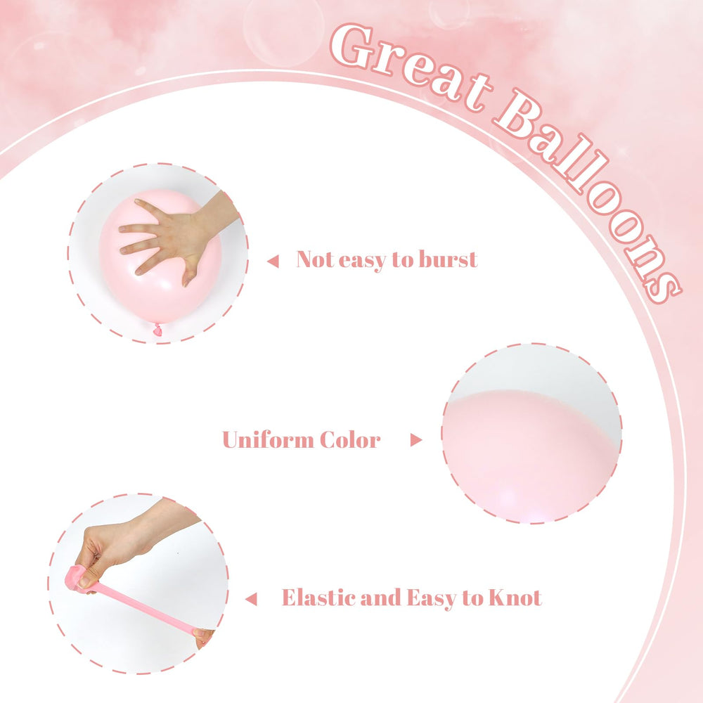 Leraqertra clear 12inch balloons add a modern touch.
