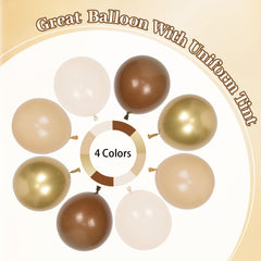 Leraqertra light brown balloons 12inch create soft versatile hues for elegant party backdrops.