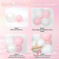 Leraqertra pearl pink 10-inch balloons add subtle shine