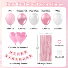Leraqertra light pink 10-inch balloons for soft pastel decor