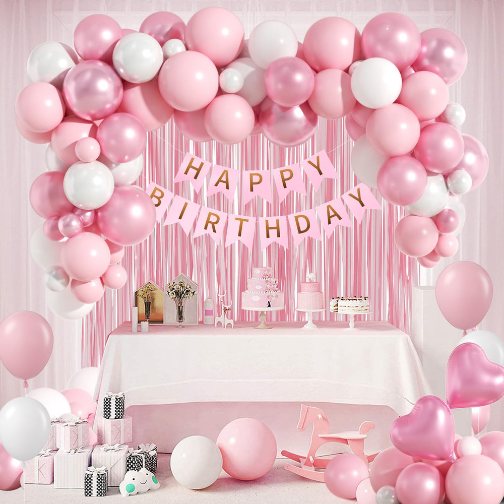 Leraqertra pink foil balloons included for celebratory flair