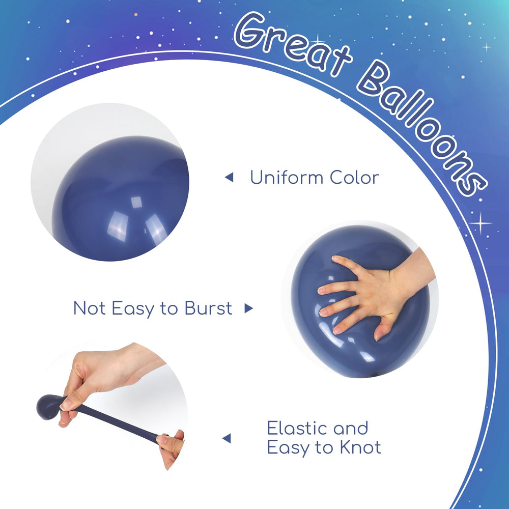 Leraqertra pearl blue 10in balloons for soft planetary vibes