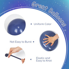 Leraqertra pearl blue 10in balloons for soft planetary vibes