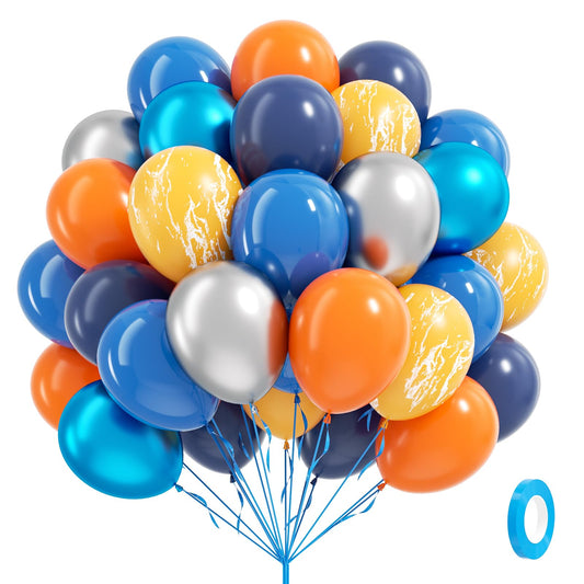 Leraqertra space balloons in navy blue for space themed party decor