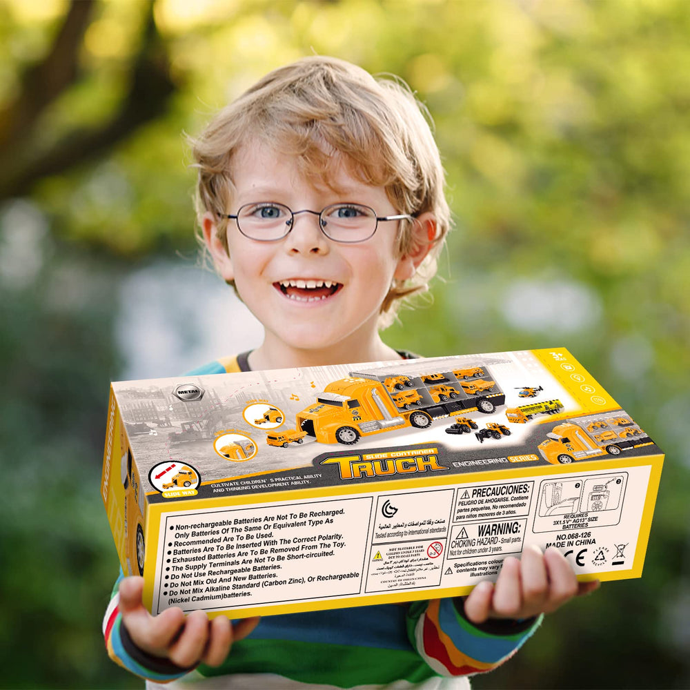 LerBao colorful sound and lights trucks boost sensory exploration.