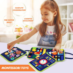 Lercaii Busy Board button section builds dexterity and hand-eye coordination.