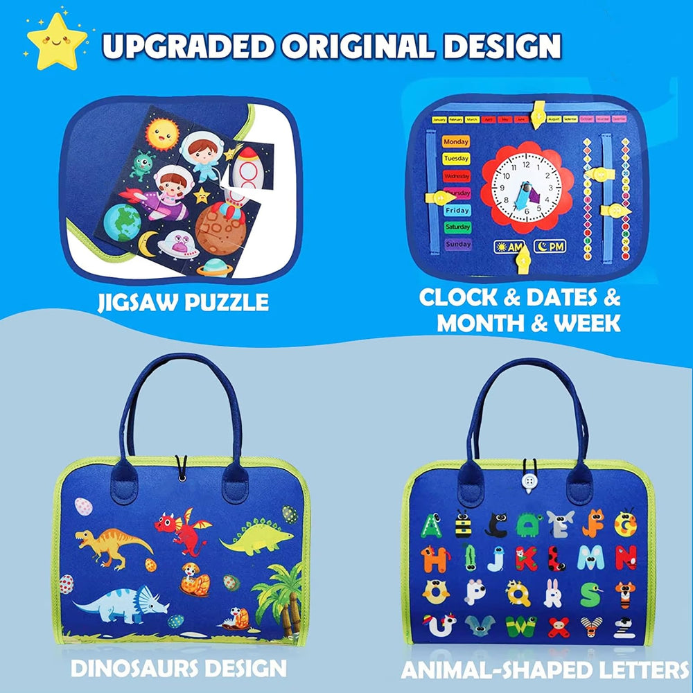 Lercaii Busy Board clock and calendar area introduces time concepts.