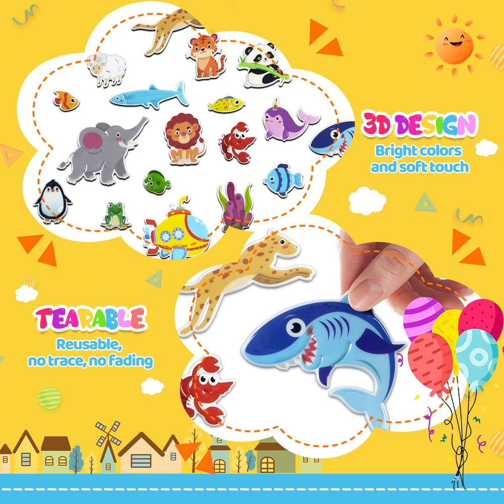 Lerifer Jelly Sticker Books Sports: interactive stickers support motor skills through play.