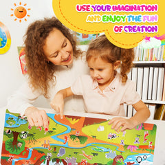 Lerifer Jelly Sticker Books Travel-Friendly: lightweight mess-free entertainment for car trips.
