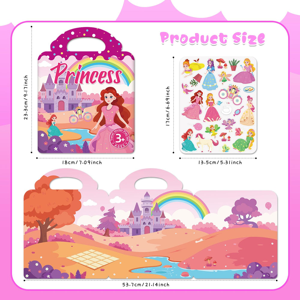 Lerifer sticker book Market theme offers varied scenes for interactive play.