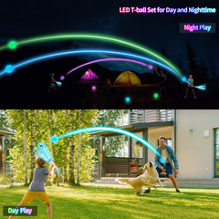 Leshein LED T-Ball set glowing balls brighten outdoor play.