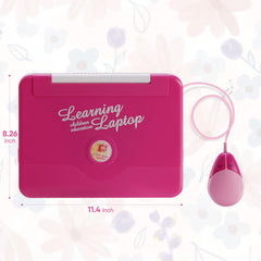 LESHITIAN Kids Laptop on desk demonstrates slim design for compact learning anywhere.
