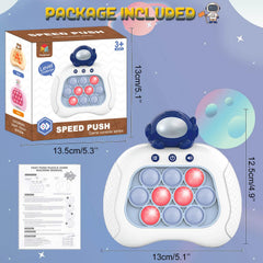 Lesipee Fast Push Game blue astronaut in-use on-the-go entertainment option