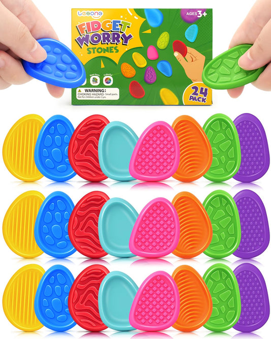 LESONG sensory stones with bright textures provide calming tactile play.