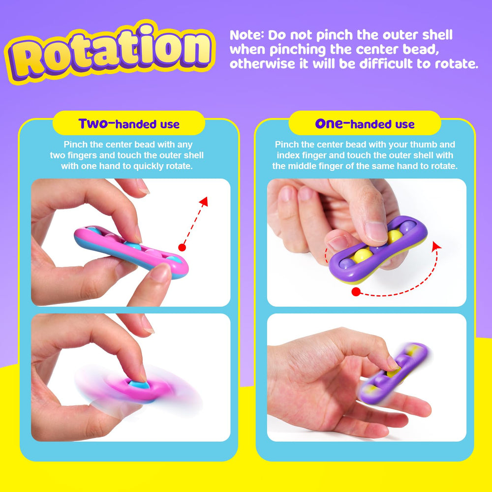 LESONG gyroscope-mode fidget spins smoothly for engaging sensory relaxation