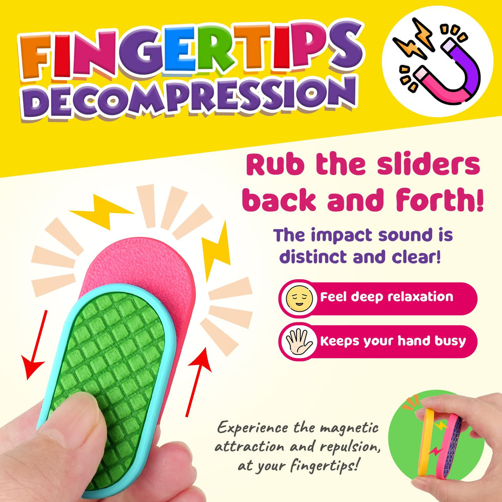 Lesong magnetic slider features six textures to promote mindful attention.