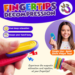LESONG magnetic sliders pack highlighting six colorful fidget options for classroom use.