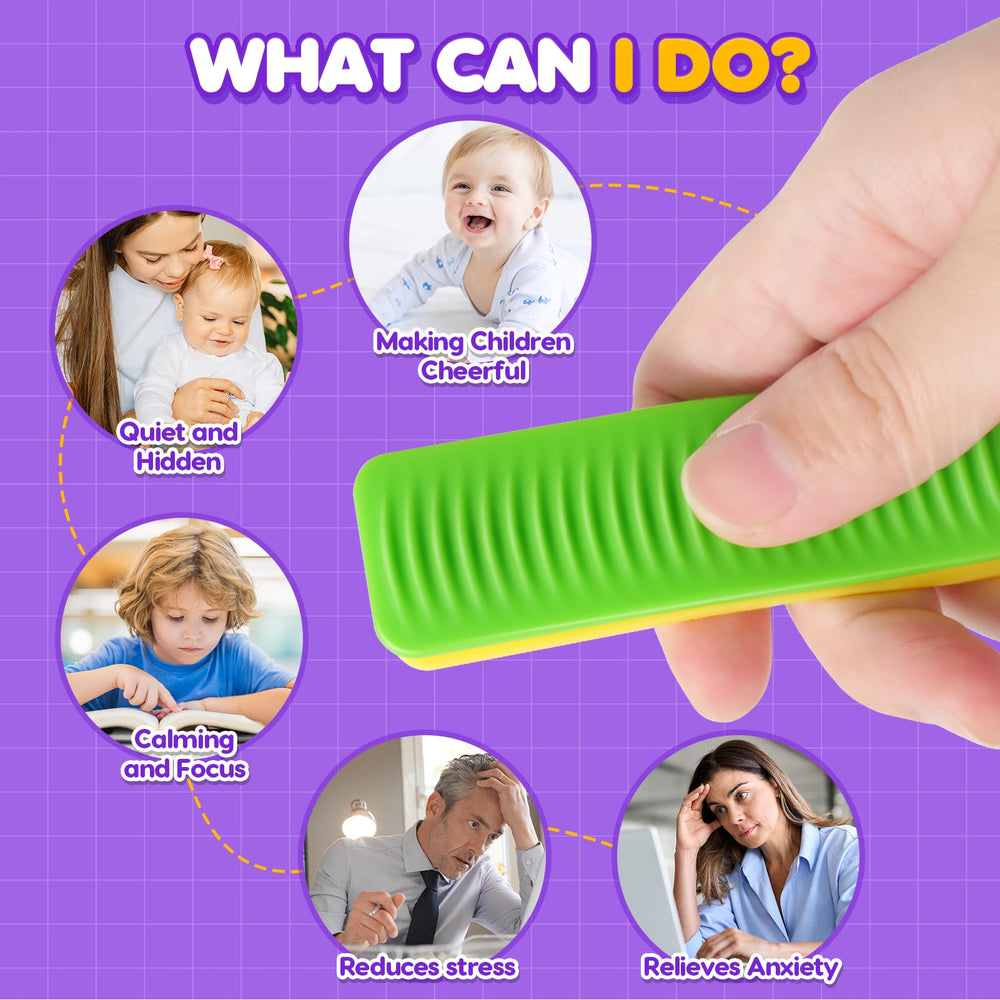 Lesong suction cup fidget strip affixed to a smooth desk surface for discreet use