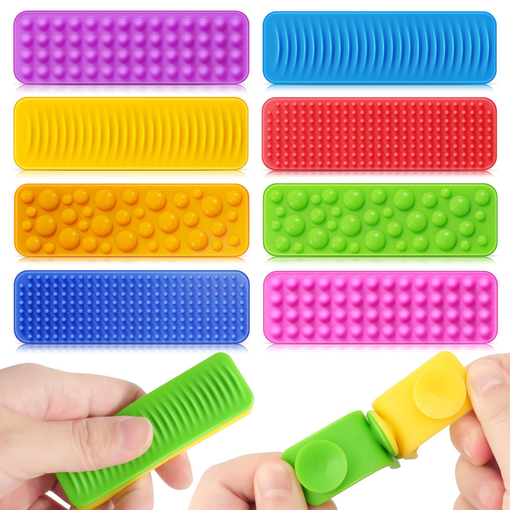 Lesong sensory fidget strip texture closeup for tactile focus on desks