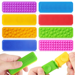 Lesong sensory fidget strip texture closeup for tactile focus on desks