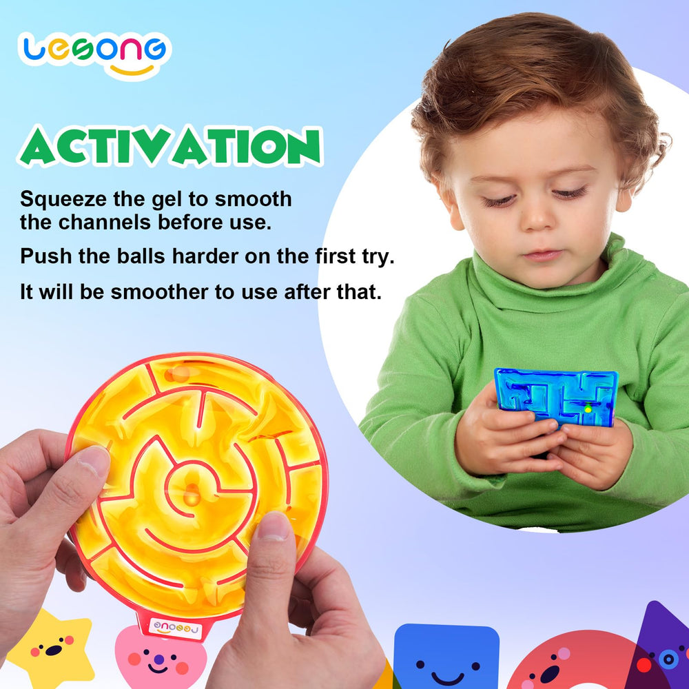 LESONG sensory gel maze shows soft gel textures for finger dexterity.