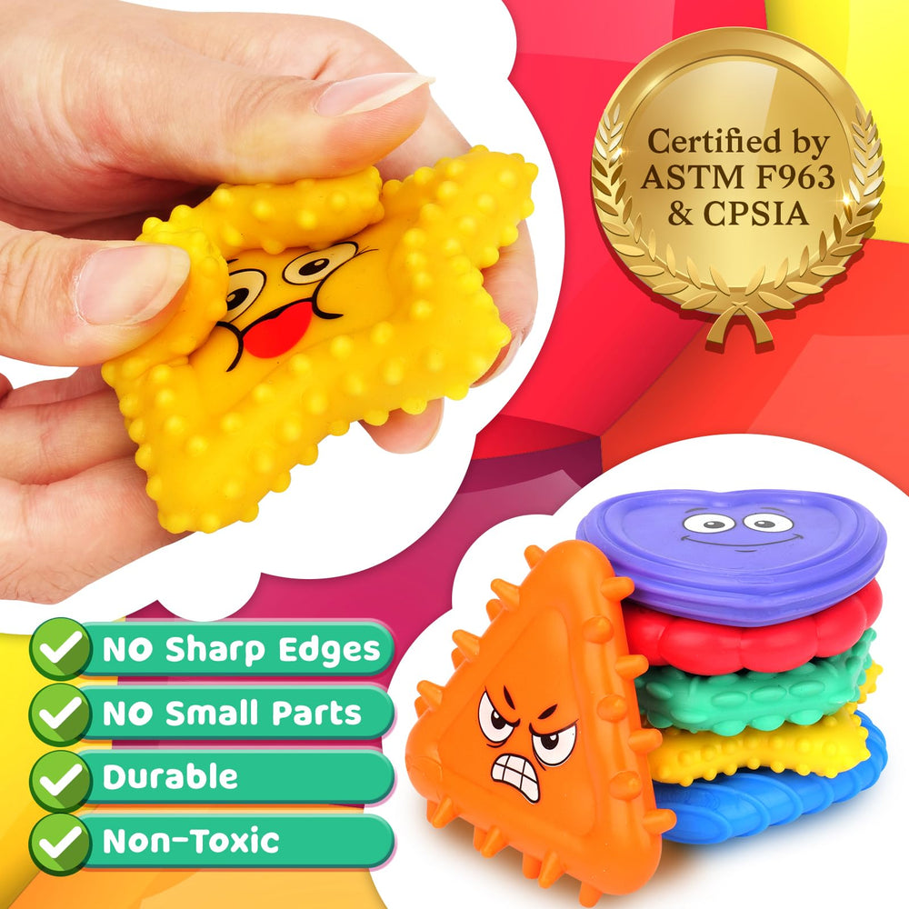 LESONG sensory toy with a pentagram face sparks discussion about feelings
