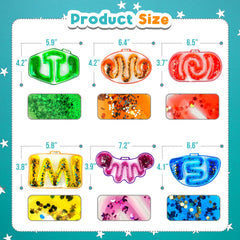 LESONG Sensory Tubes glitter flow visual sparkle and stress relief potential.