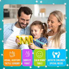 LESONG Sensory Tubes goo pulse tactile squeeze with rhythmic ball movement.