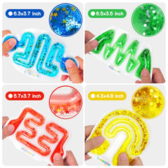 LESONG Sensory Tubes squishy gel feel provides tactile relief during stress.