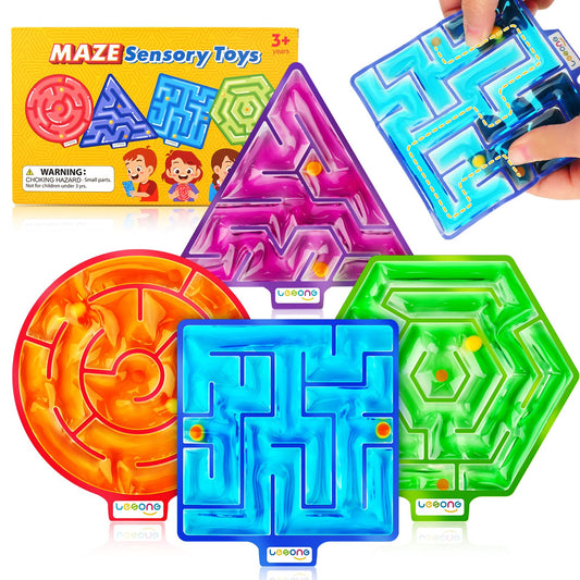 LESONG squishy maze toy pack front view for calming, focus-friendly play