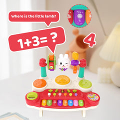 LESSETI 20-in-1 musical toy rotating-clock feature promoting sequencing and visual tracking