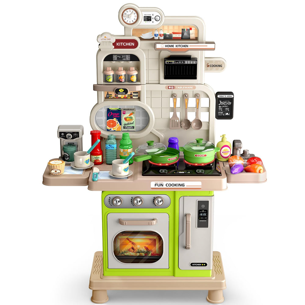 Letapapa Play Kitchen stove with lights for immersive pretend cooking.