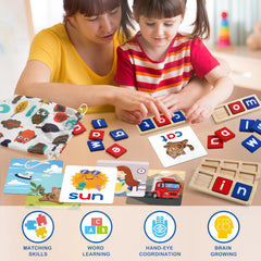 Letapapa storage bag keeps flash cards and blocks organized for quick sessions.