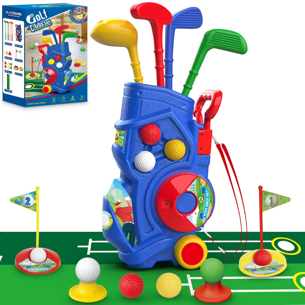 Letapapa toddler golf cart with retractable handle for easy pull-along play