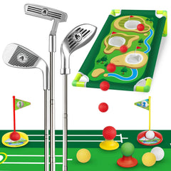 Letapapa toddler golf set adjustable clubs for growing kids, easy to swing indoors.
