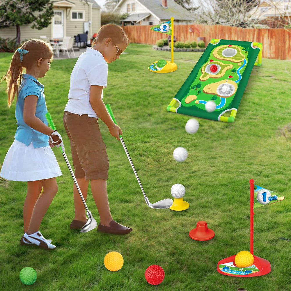 Letapapa toddler golf set holes with flags for target practice.