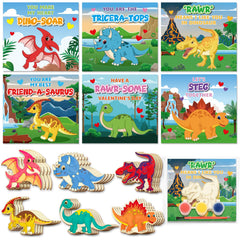 Letapapa Valentine cards with dino designs for classroom exchanges