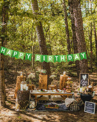 Letjolt durable birthday banner flags with adjustable spacing for different looks