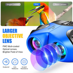 LET'S GO! crystal-clear FMC prism optics deliver vibrant, wide views for nature watching.