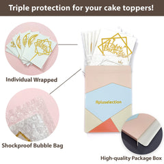 LetsCake topper sized 4.4 inches wide by 6.7 inches high, ideal for larger cakes.