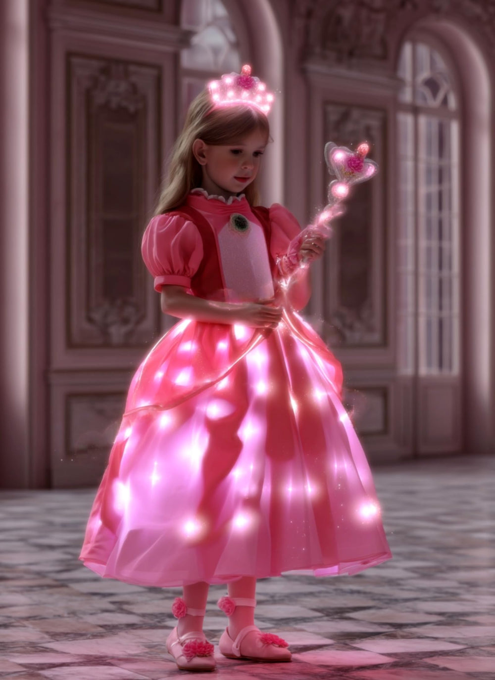 Letsglow Halloween play scene shows glow-in-the-dark dress