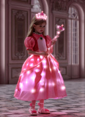 Letsglow Halloween play scene shows glow-in-the-dark dress